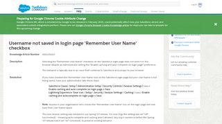 
                            13. Username not saved in login page 'Remember User Name' checkbox