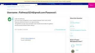 
                            3. Username : Pathway1234@gmail.com Password - Course Hero