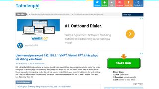 
                            8. Username/password 192.168.1.1 VNPT, Viettel, FPT, khắc ... - Thủ thuật