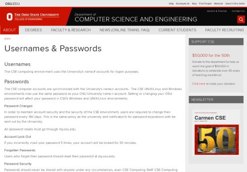 
                            4. Usernames & Passwords | Computer Science and ... - OSU CSE