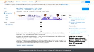 
                            4. UserPro Facebook Login Error - Stack Overflow