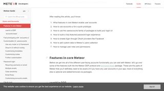 
                            2. Users and Accounts | Meteor Guide