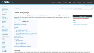 
                            13. Users and groups - ArchWiki