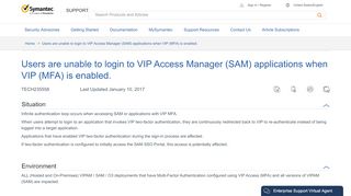 
                            8. Users are unable to login to VIP Access Manager (SAM ...
