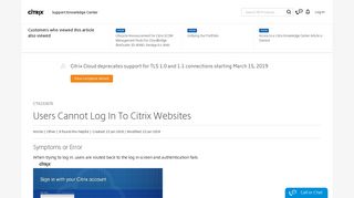 
                            6. Users Cannot Log In To Citrix Websites - Support & Services