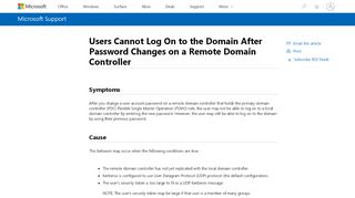 
                            4. Users Cannot Log On to the Domain After Password Changes on a ...