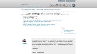 
                            12. Users can't login after password change « Tips and Tricks ...