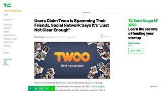 
                            8. Users Claim Twoo Is Spamming Their Friends, Social Network Says ...