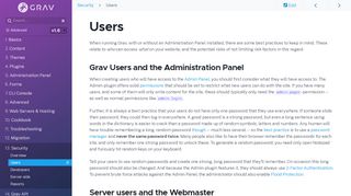 
                            2. Users | Grav Documentation