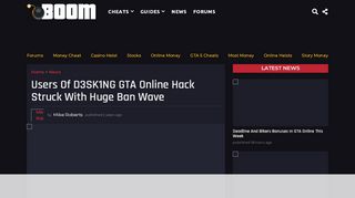 
                            2. Users Of D3SK1NG GTA Online Hack Struck With Huge Ban Wave ...