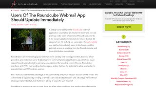 
                            12. Users Of The Roundcube Webmail App Should Update Immediately