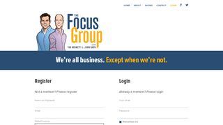 
                            9. Users - The Focus Group with Tim Bennett and John Nash