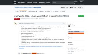 
                            8. UserVoice Idea: Login verification is impossible · Issue #4539 ... - GitHub