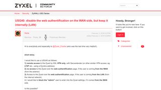 
                            10. USG40: disable the web authentification on the WAN side, but keep ...