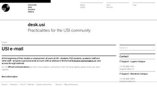 
                            2. USI e-mail | USI Desk