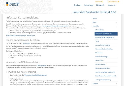 
                            4. USI | Infos zur Kursanmeldung - USI Innsbruck - Universität Innsbruck