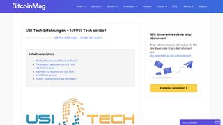 
                            4. USI Tech Erfahrungen – wie seriös ist USI Tech | bitcoinMag.de