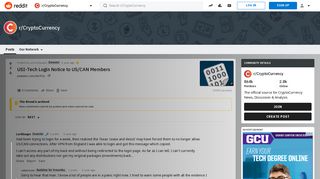 
                            9. USI-Tech Login Notice to US/CAN Members : CryptoCurrency - Reddit