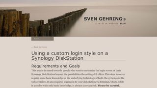 
                            4. Using a custom login style on a Synology DiskStation - Sven Gehring's ...