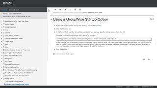 
                            9. Using a GroupWise Startup Option - GroupWise 2014 R2 ... - Novell