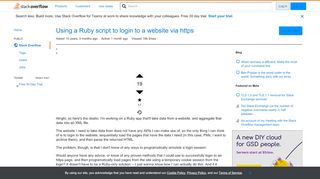 
                            1. Using a Ruby script to login to a website via https - Stack Overflow