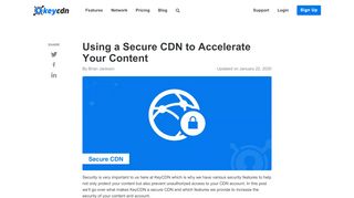 
                            3. Using a Secure CDN to Accelerate Your Content - KeyCDN