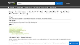 
                            12. Using a Service Account to Run the IIS App Pool & Access the ...