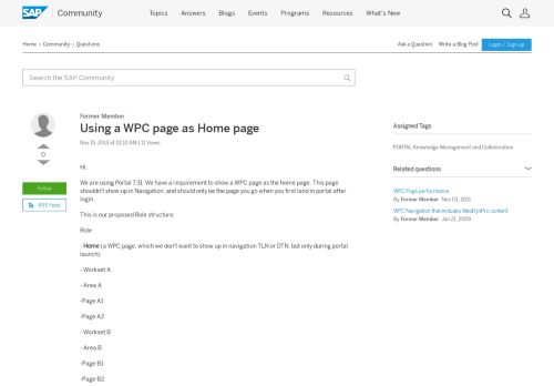 
                            10. Using a WPC page as Home page - archive SAP