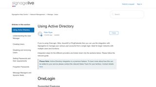 
                            8. Using Active Directory – Signagelive Help Centre