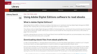 
                            12. Using Adobe Digital Editions software to read ebooks | SFU Library