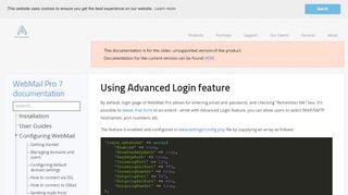 
                            2. Using Advanced Login feature - WebMail Pro 7 ... - AfterLogic