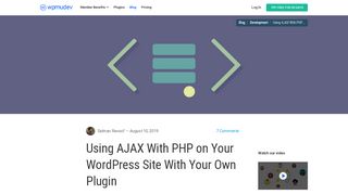 
                            6. Using AJAX With PHP on Your WordPress Site Without a Plugin ...