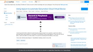 
                            10. Using Appium to automate Genymotion Cloud Virtual ...