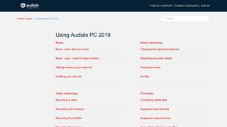
                            4. Using Audials PC 2019 – Audials Support