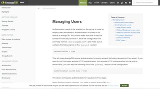 
                            2. Using Authentication · ArangoDB v3.5.0-devel 04. Feb 2019 Cookbook