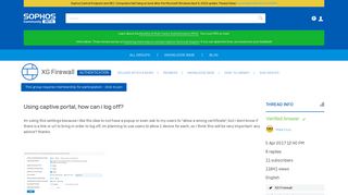 
                            11. Using captive portal, how can i log off? - Authentication - XG Firewall ...