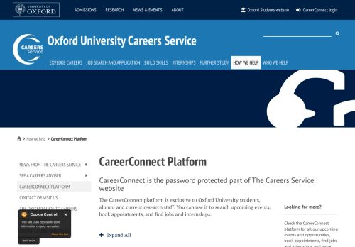 
                            6. Using CareerConnect | The Careers Service - Oxford University ...