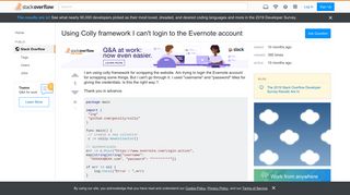 
                            13. Using Colly framework I can't login to the Evernote account ...