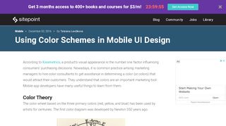 
                            10. Using Color Schemes in Mobile UI Design — SitePoint