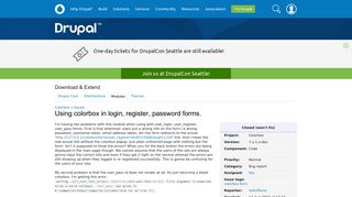 
                            1. Using colorbox in login, register, password forms. [#883210] | Drupal.org