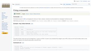 
                            7. Using commands - ZNC