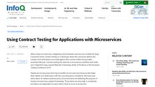 
                            12. Using Contract Testing for Applications With Microservices - InfoQ