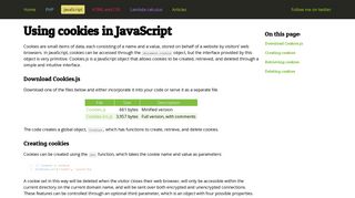 
                            6. Using cookies in JavaScript - Code by Kate Morley