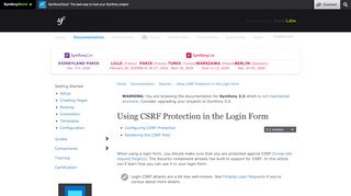 
                            5. Using CSRF Protection in the Login Form (Symfony 3.3 Docs)