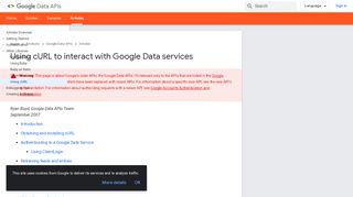 
                            5. Using cURL to interact with Google Data services | Google Data APIs ...