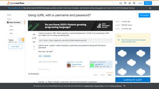 
                            3. Using cURL with a username and password? - Stack Overflow