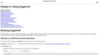 
                            4. Using Cygwin/X