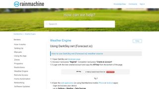 
                            8. Using DarkSky.net (Forecast.io) – RainMachine