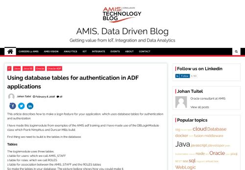 
                            12. Using database tables for authentication in ADF applications - AMIS ...