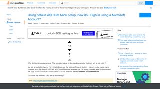 
                            9. Using default ASP.Net MVC setup, how do I Sign in using a ...